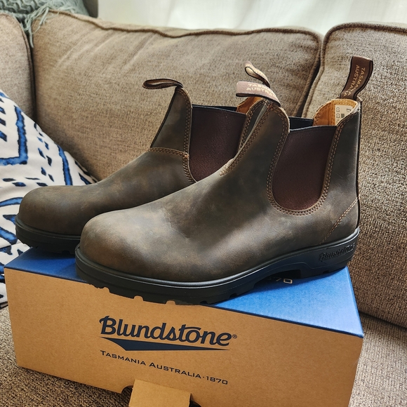 Blundstone Men's Rustic Brown Chelsea Boots - Picture 1 of 8